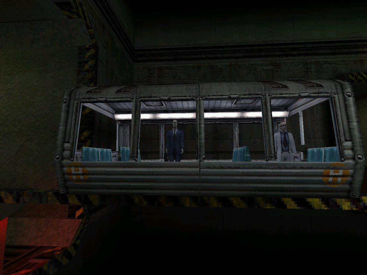 Train with G-Man and a scientist inside